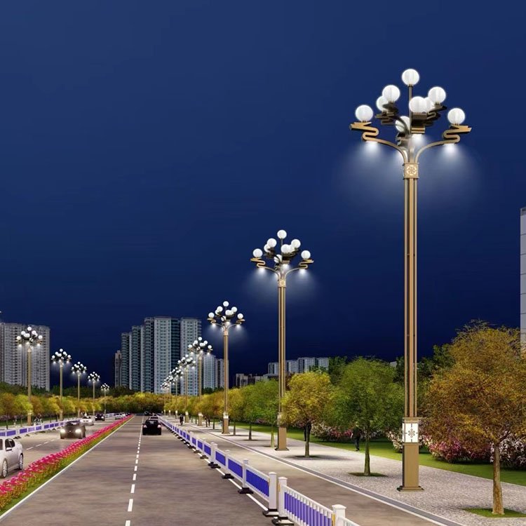 山西工程定制LED玉蘭燈、組合景觀燈、交通信號桿及照明設施的綜合應用
